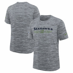 Seattle Seahawks Youth 2025 Rivalries Collection Sideline Velocity Dri-FIT T-Shirt - Wolf Gray T-shirts