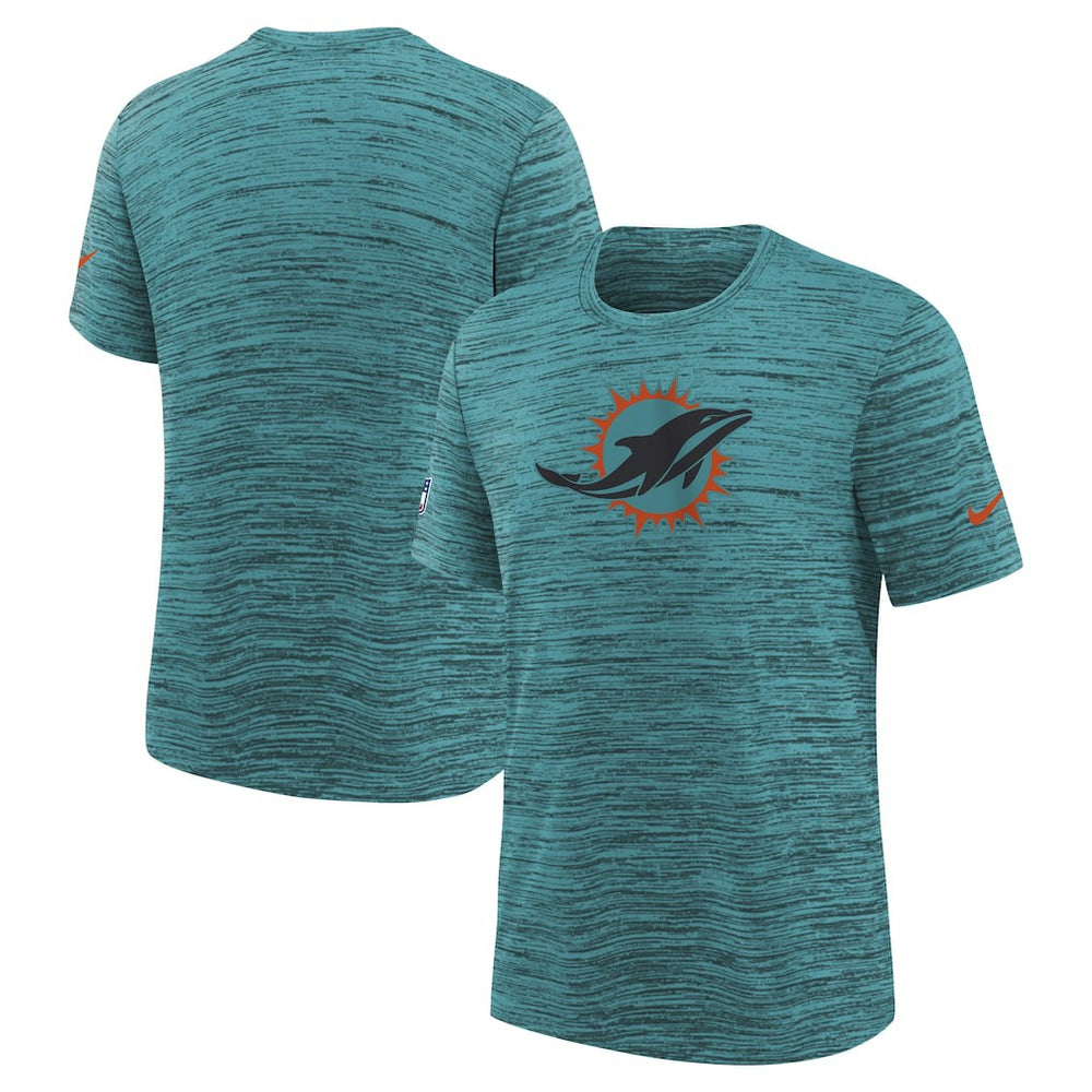Miami Dolphins Youth 2025 Rivalries Collection Sideline Velocity Dri-FIT T-Shirt - Turbo Green T-shirts