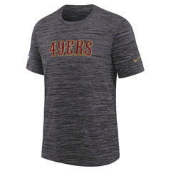 San Francisco 49ers Youth 2025 Rivalries Collection Sideline Velocity Dri-FIT T-Shirt - Heather Black T-shirts
