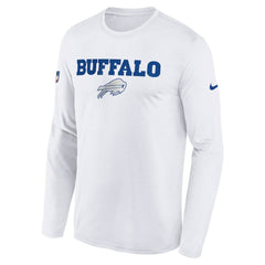 Buffalo Bills Youth 2025 Rivalries Collection Sideline Legend Dri-FIT Long Sleeve T-Shirt - White T-shirts