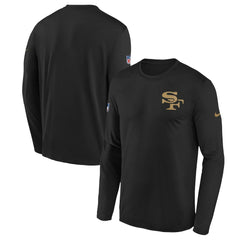 San Francisco 49ers Youth 2025 Rivalries Collection Sideline Legend Dri-FIT Long Sleeve T-Shirt - Black T-shirts
