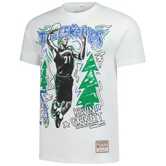 Kevin Garnett Minnesota Timberwolves Hardwood Classics Chalked Up T-Shirt White - Mitchell & Ness