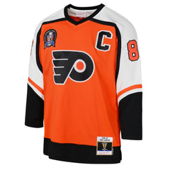 Eric Lindros Philadelphia Flyers Mitchell & Ness Youth 1996/97 Power Play 2.0 Player Jersey with Captain Patch - Orange | US 202689921