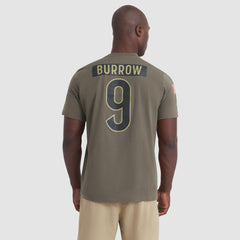 Joe Burrow Cincinnati Bengals 2025 Salute to Service Name & Number T-Shirt - Olive T-shirts