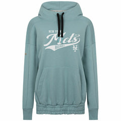 New York Mets Levelwear Women's Waterfall Glide Pullover Hoodie - Blue Hoodies