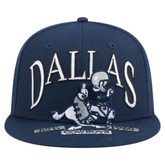 Dallas Cowboys New Era Throwback Oversized 59FIFTY Fitted Hat - Navy Hats