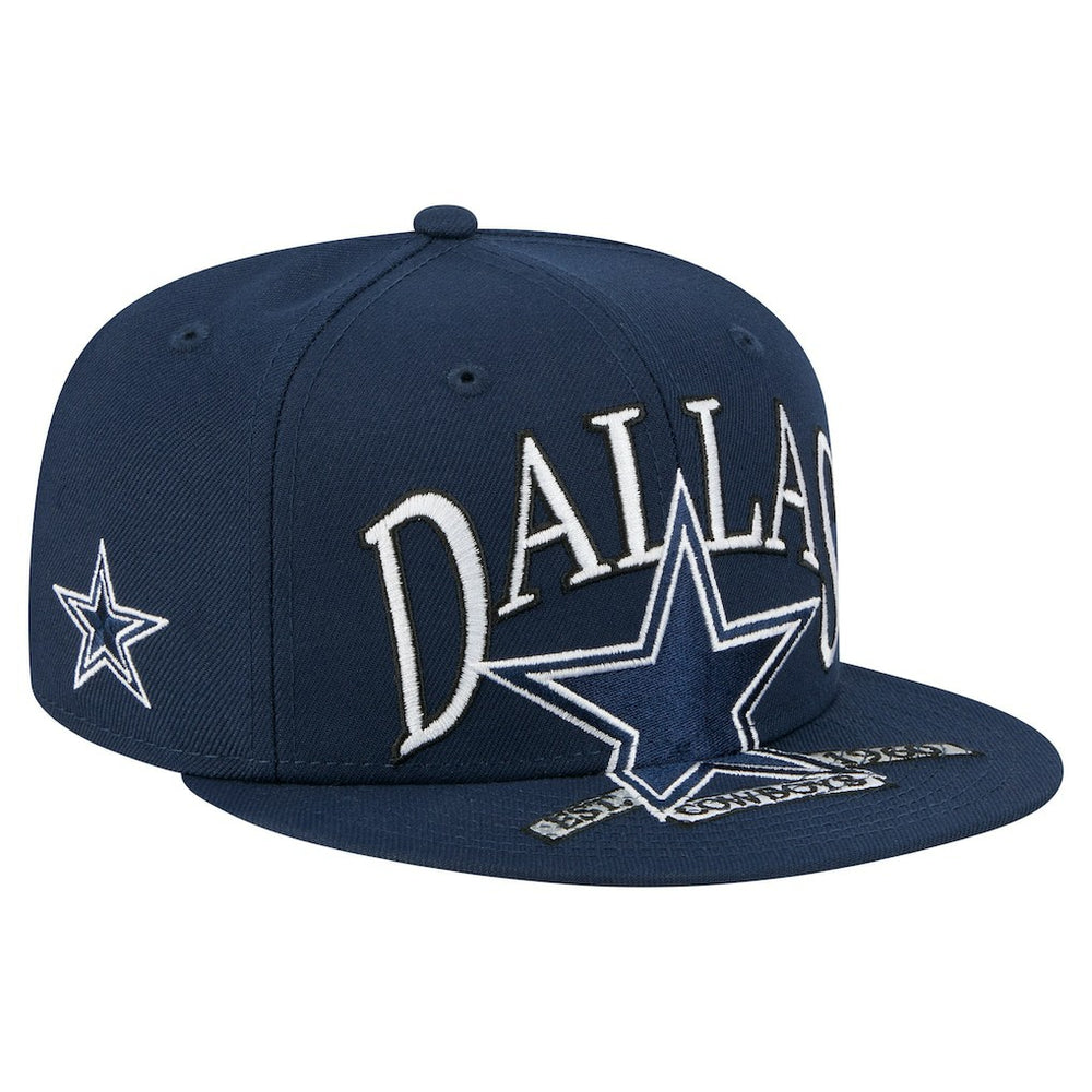 Dallas Cowboys New Era Oversized 59FIFTY Fitted Hat - Navy Hats