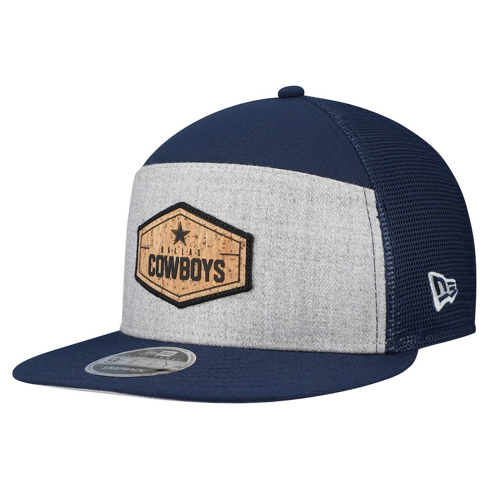 Dallas Cowboys New Era Cork Split Panel 9FIFTY Trucker Snapback Hat - Gray/Navy Hats