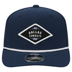 Dallas Cowboys New Era 9SEVENTY Team Rope Stretch-Snap Hat - Navy Hats