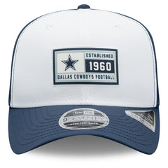 Dallas Cowboys New Era Established Patch 9SEVENTY Adjustable Hat - White/Navy Hats