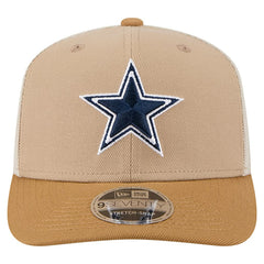 Dallas Cowboys New Era Two-Tone Trucker 9SEVENTY Adjustable Hat - Light Beige Hats