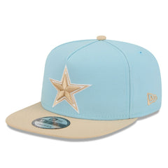 Dallas Cowboys New Era Two-Tone Color Pack A-Frame 9FIFTY Snapback Hat - Light Blue/Brown Hats