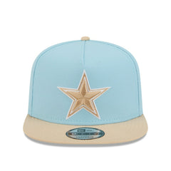 Dallas Cowboys New Era Two-Tone Color Pack A-Frame 9FIFTY Snapback Hat - Light Blue/Brown Hats
