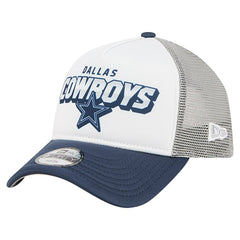Dallas Cowboys New Era Youth Streak 9FORTY A-Frame Adjustable Hat - White/Navy Hats