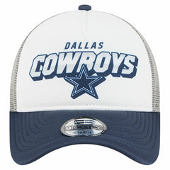 Dallas Cowboys New Era Youth Streak 9FORTY A-Frame Adjustable Hat - White/Navy Hats