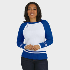 Buffalo Bills WEAR by Erin Andrews Women's Colorblock Raglan Sweater - White/Royal