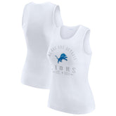 Detroit Lions WEAR by Erin Andrews Women's Ribbed Graphic Tank Top - White Tops