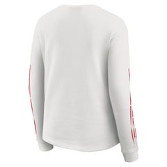 Kansas City Chiefs WEAR by Erin Andrews Women's Graphic Waffle Long-Sleeve T-Shirt - White T-shirts