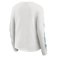 Philadelphia Eagles WEAR by Erin Andrews Women's Graphic Waffle Long-Sleeve T-Shirt - White T-shirts