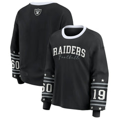 Las Vegas Raiders WEAR by Erin Andrews Women's Sport Long-Sleeve T-Shirt - Black T-shirts