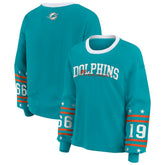 Miami Dolphins WEAR by Erin Andrews Women's Sport Long-Sleeve T-Shirt - Aqua T-shirts