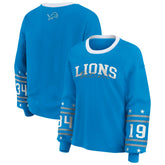 Detroit Lions WEAR by Erin Andrews Women's Sport Long-Sleeve T-Shirt - Blue T-shirts
