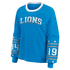 Detroit Lions WEAR by Erin Andrews Women's Sport Long-Sleeve T-Shirt - Blue T-shirts