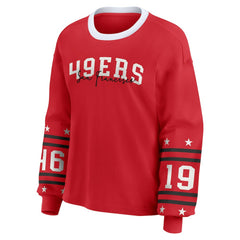 San Francisco 49ers WEAR by Erin Andrews Women's Sport Long-Sleeve T-Shirt - Scarlet T-shirts