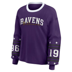 Baltimore Ravens WEAR by Erin Andrews Women's Sport Long-Sleeve T-Shirt - Purple T-shirts