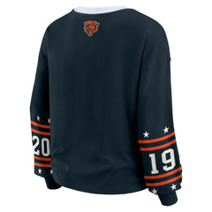 Chicago Bears WEAR by Erin Andrews Women's Plus Size Sport Long-Sleeve T-Shirt - Navy T-shirts