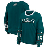 Philadelphia Eagles WEAR by Erin Andrews Women's Plus Size Sport Long-Sleeve T-Shirt - Midnight Green T-shirts