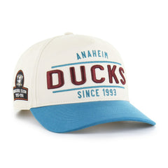 Anaheim Ducks '47 Expansion Debut Two-Tone Hitch Adjustable Hat - Cream/Teal | US 202705922