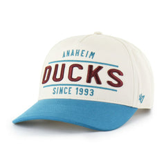 Anaheim Ducks '47 Expansion Debut Two-Tone Hitch Adjustable Hat - Cream/Teal | US 202705922