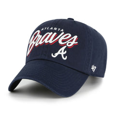 Atlanta Braves '47 Women's Ariana Clean Up Adjustable Hat - Navy Hats