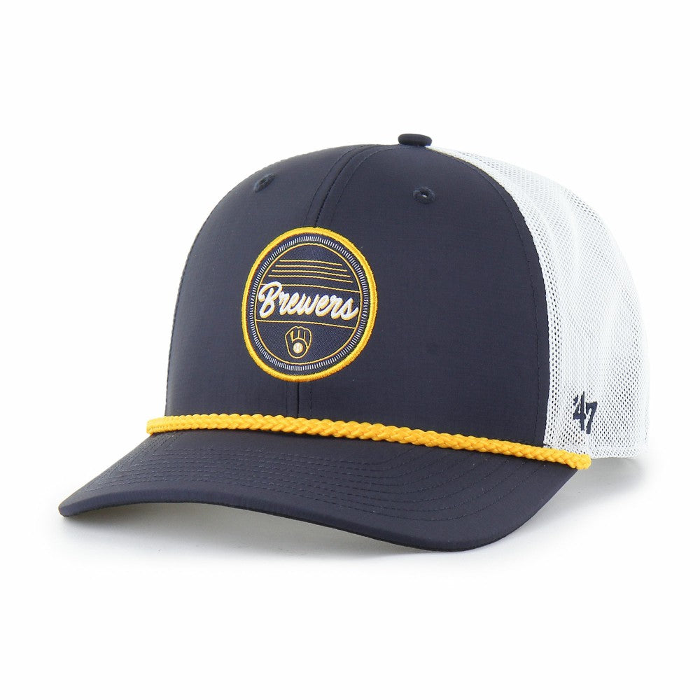 Milwaukee Brewers '47 Fairway Trucker Adjustable Hat - Navy/White Hats