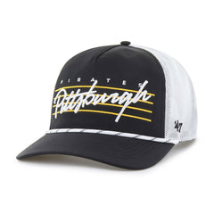 Pittsburgh Pirates '47 Brrr Downburst Mesh Hitch Adjustable Hat - Black Hats
