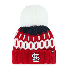St. Louis Cardinals '47 Women's Felicity Cuffed Knit Hat with Pom - Red Hats