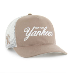 New York Yankees '47 Foundational Mesh Hitch Adjustable Hat - Brown Hats