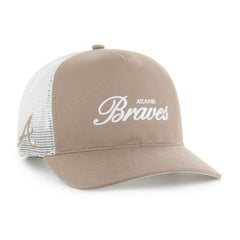 Atlanta Braves '47 Foundational Mesh Hitch Adjustable Hat - Brown Hats