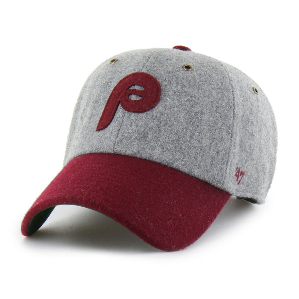 Philadelphia Phillies '47 Golden Age Wool Clean Up Adjustable Hat - Gray Hats