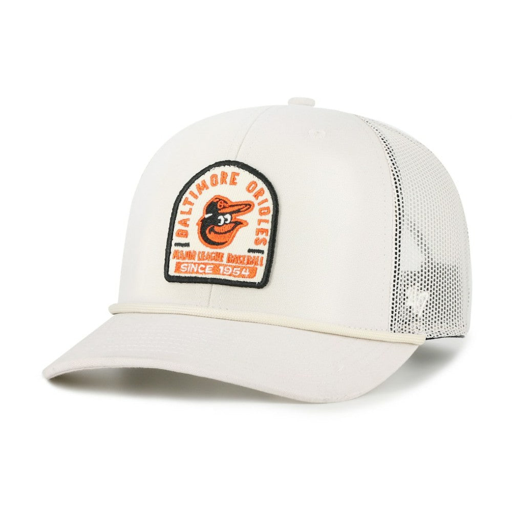 Baltimore Orioles '47 Gravestone Adjustable Trucker Hat - Cream Hats