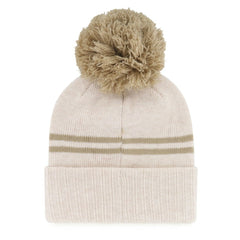 Chicago Cubs '47 Women's Latte Cuffed Knit Hat with Pom - Natural Hats