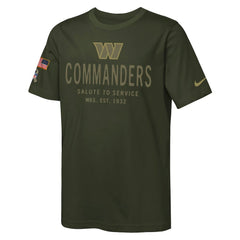 Washington Commanders Youth 2025 Salute to Service Sideline Dri-FIT T-Shirt - Olive T-shirts