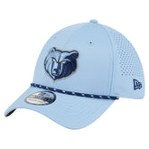 Memphis Grizzlies Featherweight Poly Rope Flex 39Thirty Hat Light Blue - New Era
