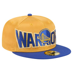 Golden State Warriors Satin Two-Tone 59FIFTY Fitted Hat Gold/Royal - New Era