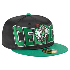 Boston Celtics Satin Two-Tone 59FIFTY Fitted Hat Black/Kelly Green - New Era