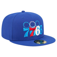 Philadelphia 76ers Tri-Hit 59Fifty Fitted Hat Royal - New Era