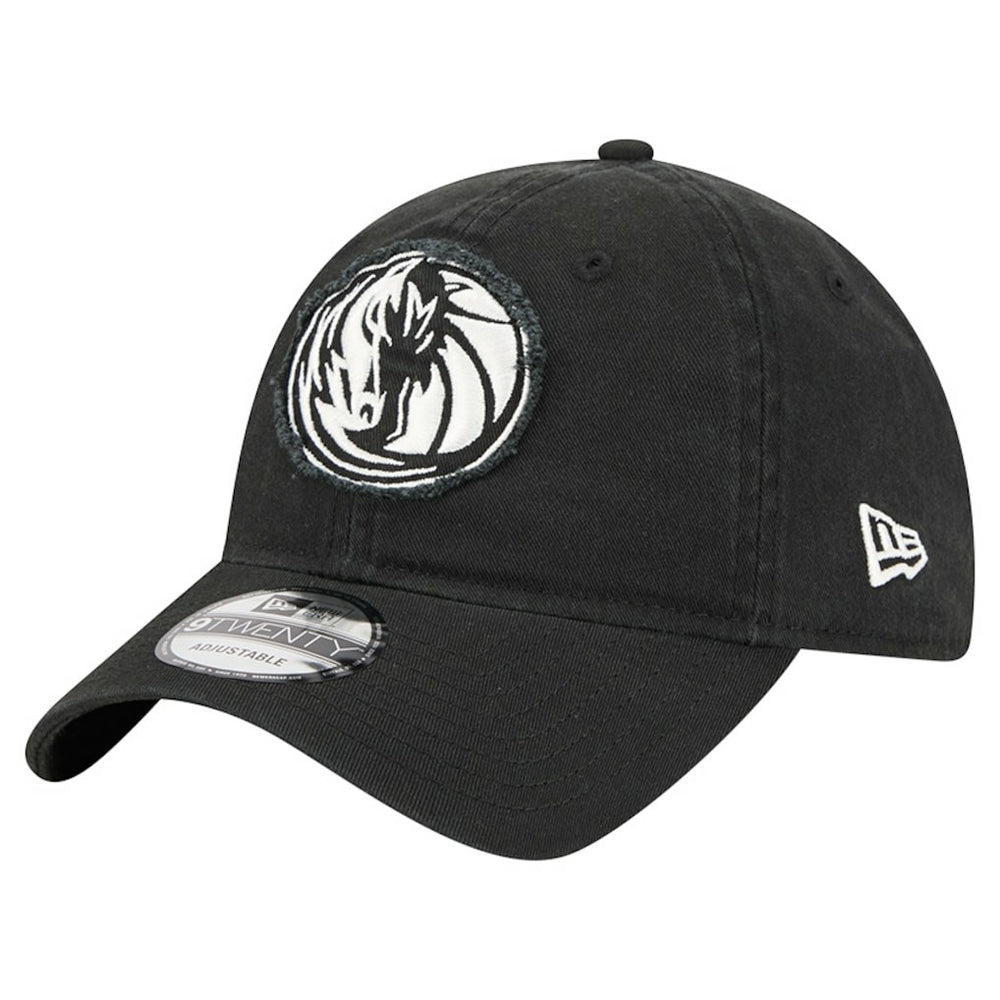 Dallas Mavericks Stamp Fabric Applique 9TWENTY Adjustable Hat Black - New Era