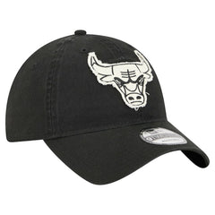 Chicago Bulls Stamp Fabric Applique 9TWENTY Adjustable Hat Black - New Era