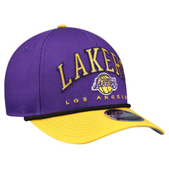 Los Angeles Lakers Bold Arch COOLERA 9FORTY A-Frame M-Crown Adjustable Hat Purple - New Era